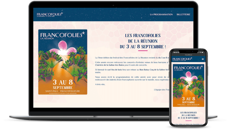 Refonte du site internet des Francofolies de La Réunion 2024