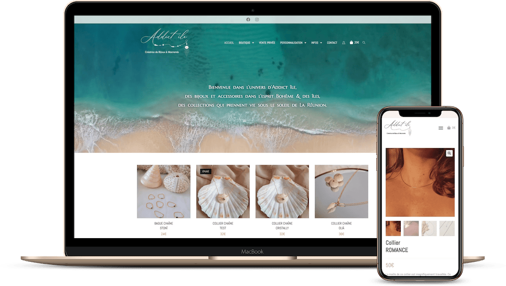 Création site e-commerce - Addict Ile