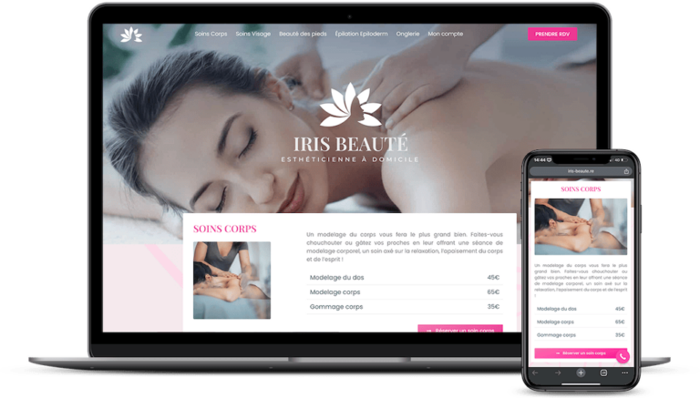 Création site internet - IRIS Beaute